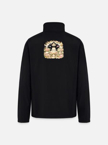 Pastel Garden Cake Celebration - Men’s Soft Shell Jacket - black
