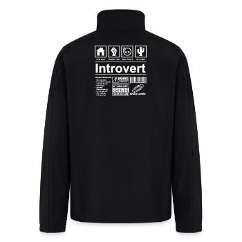 Introvert Space Lover Tee - Men’s Soft Shell Jacket - black - Back