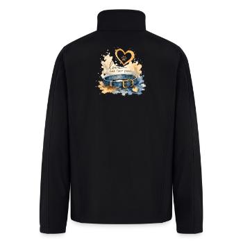 Love Has Four Paws Watercolor Dog Love - Men’s Soft Shell Jacket - black - Back