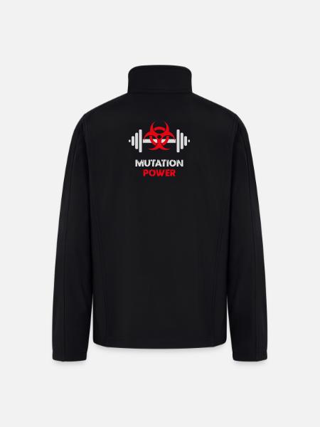 Powerlifting Mutation Strength - Men’s Soft Shell Jacket - black