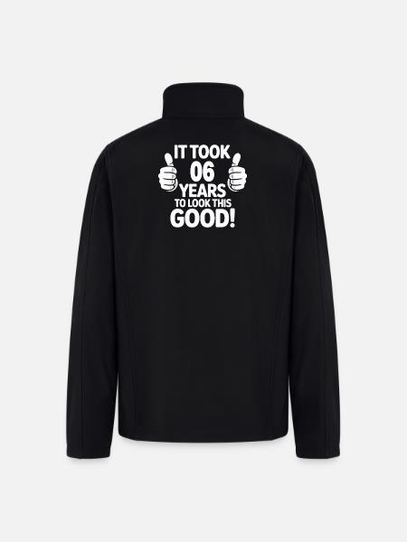 Six Years of Wellbeing Celebration - Men’s Soft Shell Jacket - black