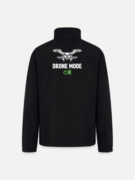 Drone Mode: On - Men’s Soft Shell Jacket - black