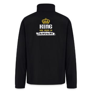 King Are Born in January - Men’s Soft Shell Jacket - black - Back