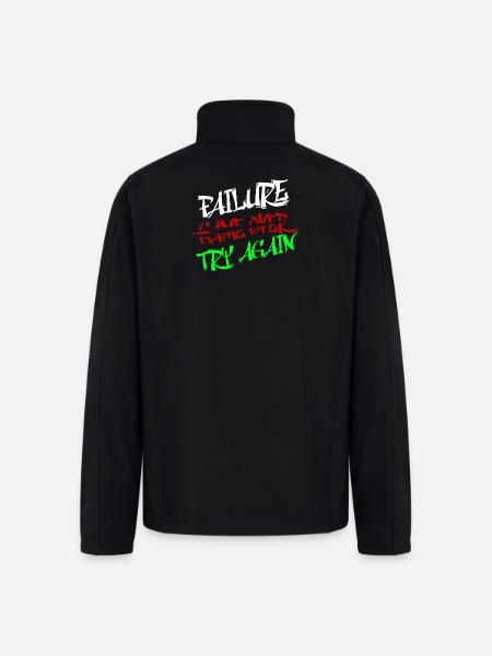 Bold Graffiti - Men’s Soft Shell Jacket - black