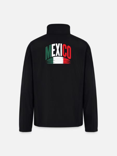 Mexico Flag - Men’s Soft Shell Jacket - black