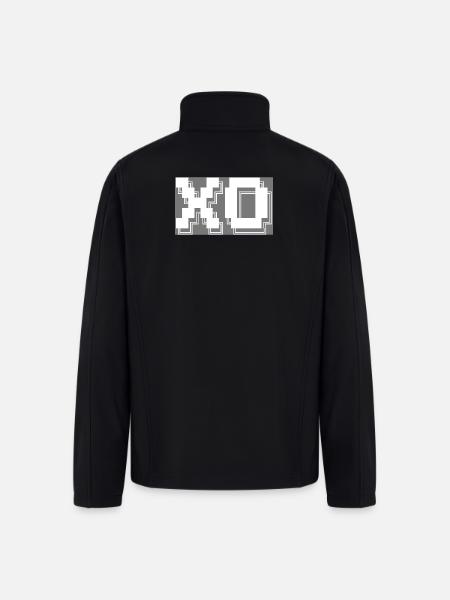 XO Pixel Art Tech - Men’s Soft Shell Jacket - black