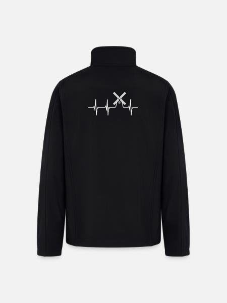 Farming Windmill ECG - Men’s Soft Shell Jacket - black