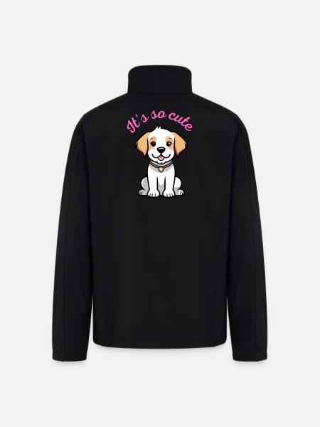 It's so cute - Men’s Soft Shell Jacket - black