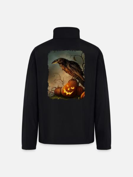 Samhain Raven - Men’s Soft Shell Jacket - black