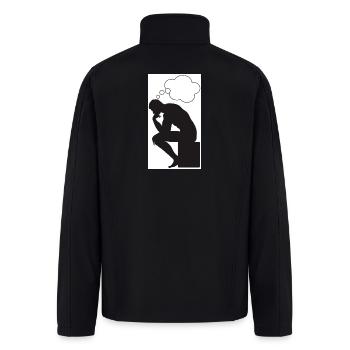 think bubble man - Men’s Soft Shell Jacket - black - Back