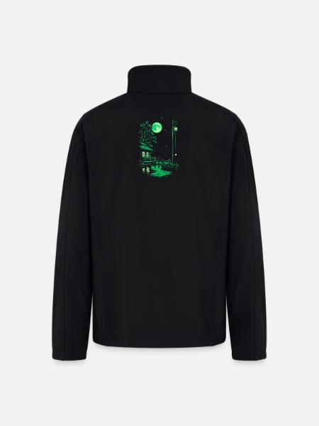 Moonlit Marina - Men’s Soft Shell Jacket - black
