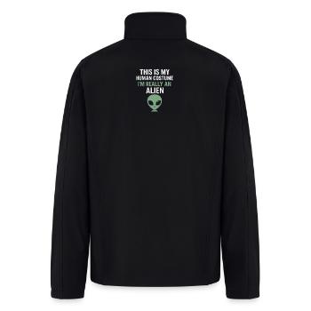 This Is My Human Costume Alien Shirt | Funny Shirt - Men’s Soft Shell Jacket - black - Back