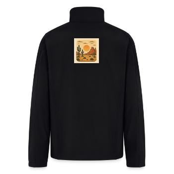 Retro Desert Glow - Men’s Soft Shell Jacket - black - Back