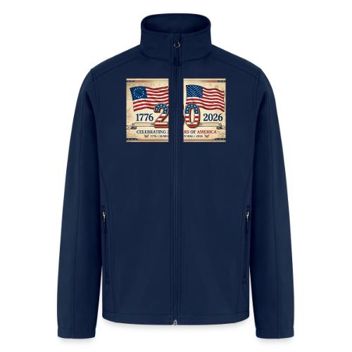 USA 250th Anniversary Flags Emblem - Men’s Soft Shell Jacket