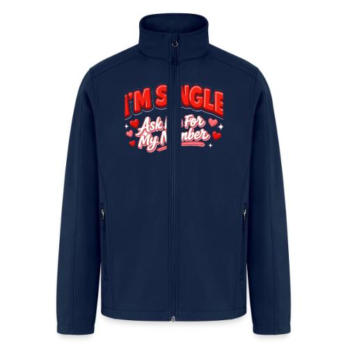 I’m Single Retro Bubble - Men’s Soft Shell Jacket