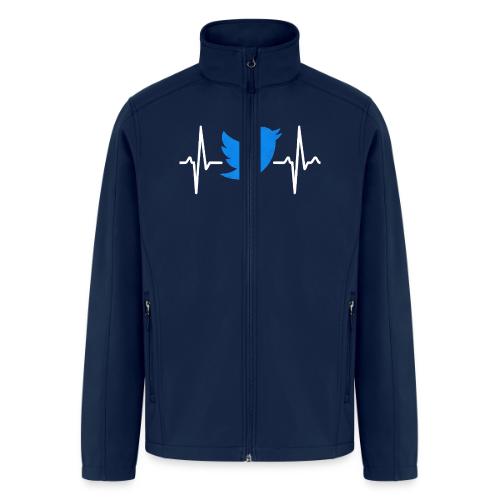 Social Media Heartbeat Blue Bird Graphic - Men’s Soft Shell Jacket