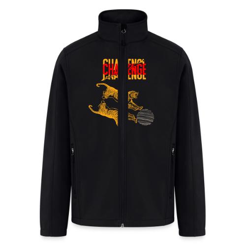 Double tiger fashion, jungle feline animals. - Men’s Soft Shell Jacket