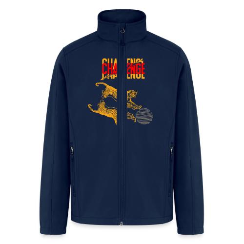 Double tiger fashion, jungle feline animals. - Men’s Soft Shell Jacket