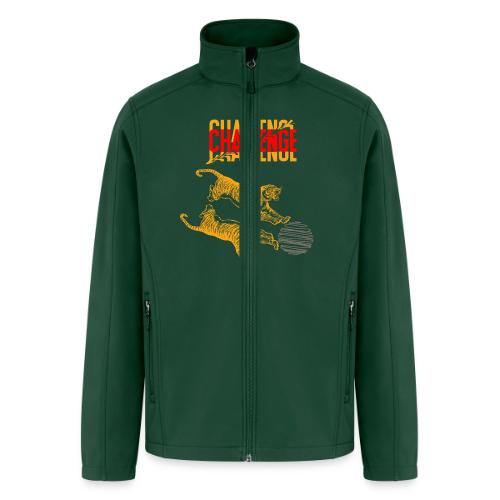 Double tiger fashion, jungle feline animals. - Men’s Soft Shell Jacket