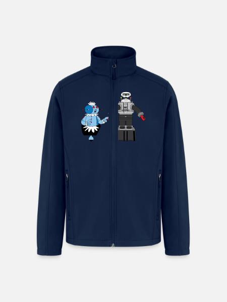 Rosie and Lost in Space Robot - Men’s Soft Shell Jacket - navy