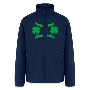 Wanna Rub My Shamrocks - Men’s Soft Shell Jacket - navy - Front
