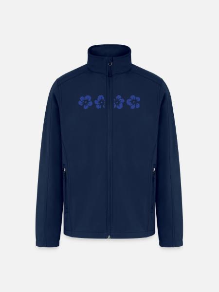 hawaii hibiscus flower - Men’s Soft Shell Jacket - navy