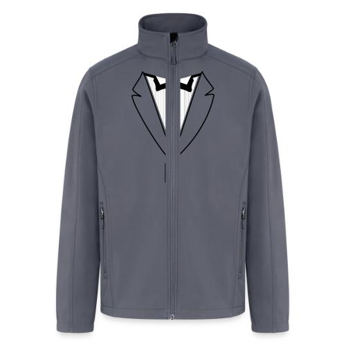 Tuxedo Plain w. Black Lines - Men’s Soft Shell Jacket