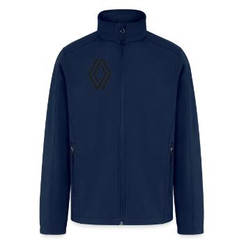 Nested Diamond Geometry - Men’s Soft Shell Jacket - navy - Front