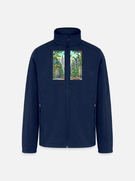 Concrete Jungle - Men’s Soft Shell Jacket - navy