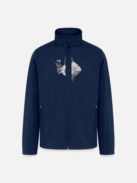Cigar Smoking Gorilla - Men’s Soft Shell Jacket - navy