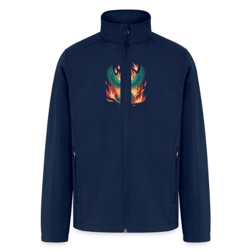 Phoenix Rising Mythical Fire Bird Fantasy Design - Men’s Soft Shell Jacket