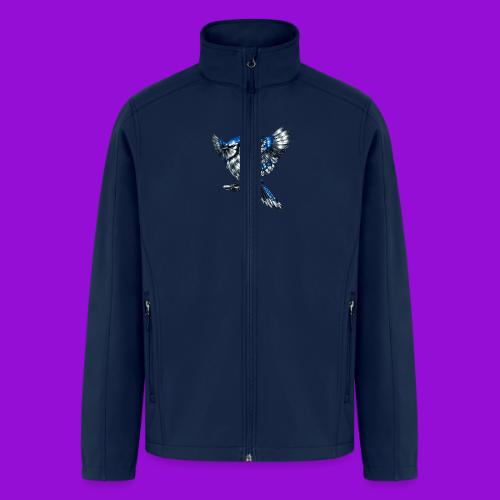 Silver Blue Jay Open Wing Perch - Men’s Soft Shell Jacket