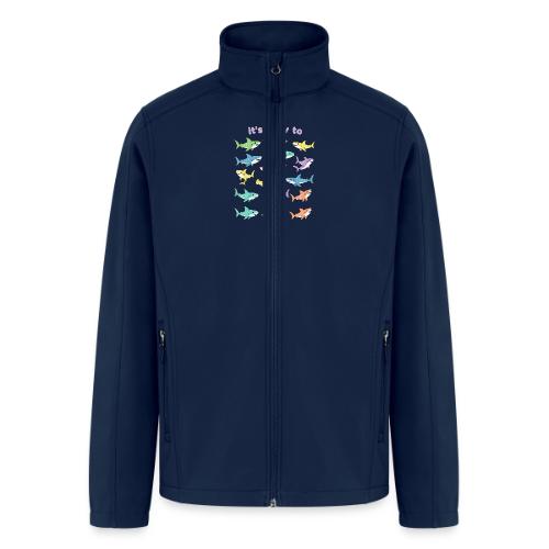 It’s Okay To – Cute Pastel Shark - Men’s Soft Shell Jacket