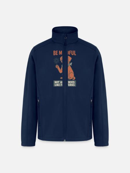 Be Mindful - Men’s Soft Shell Jacket - navy