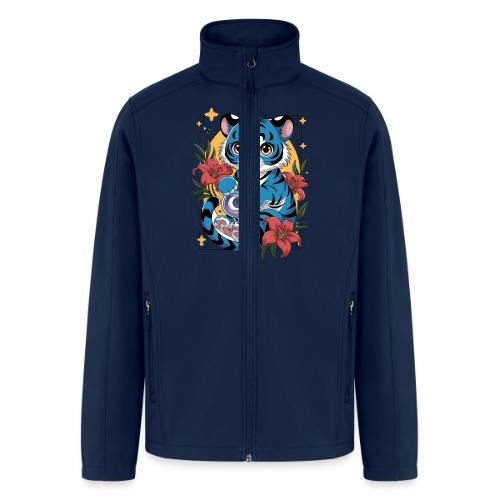 Mystic Blue Tiger Anime Potion Design – Cute tiger - Men’s Soft Shell Jacket