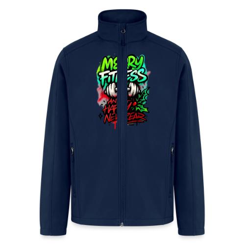 Merry Fitness Christmas Gym Humor - Men’s Soft Shell Jacket