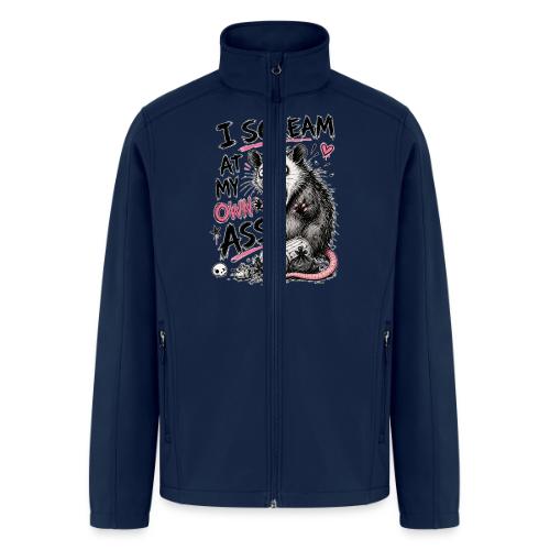 Funny Opossum Screaming Graphic Tee - Men’s Soft Shell Jacket