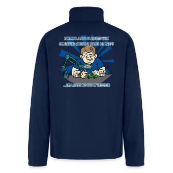 Plastic Upcycle Toy Maker - Men’s Soft Shell Jacket - navy - Back