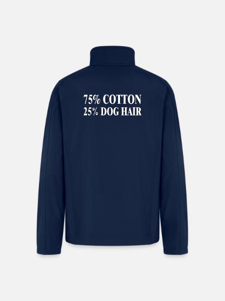 Dog Hair Cotton Blend Tee - Men’s Soft Shell Jacket - navy