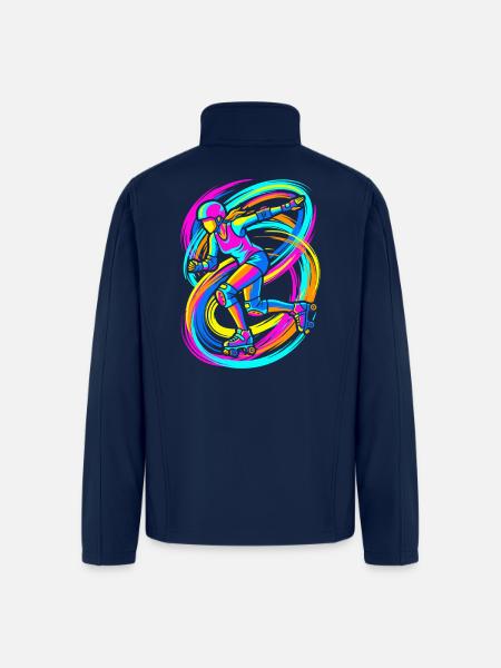 Roller Skater - Men’s Soft Shell Jacket - navy