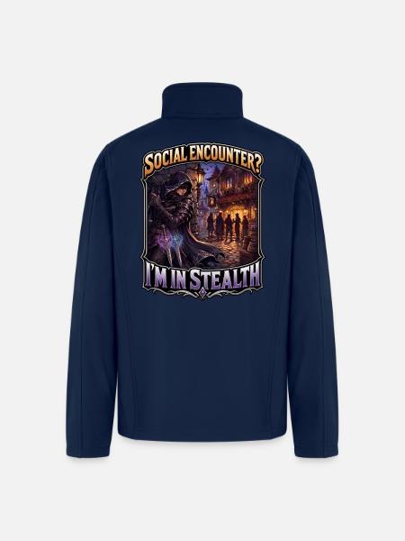 SOCIAL ENCOUNTER? I’M IN STEALTH - Men’s Soft Shell Jacket - navy
