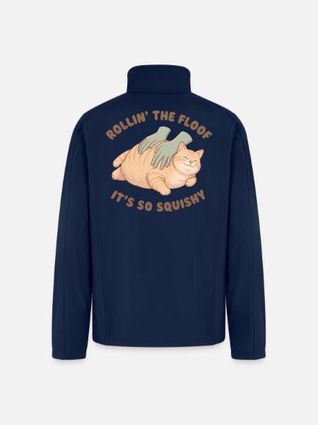 Rollin The Floof - Men’s Soft Shell Jacket - navy