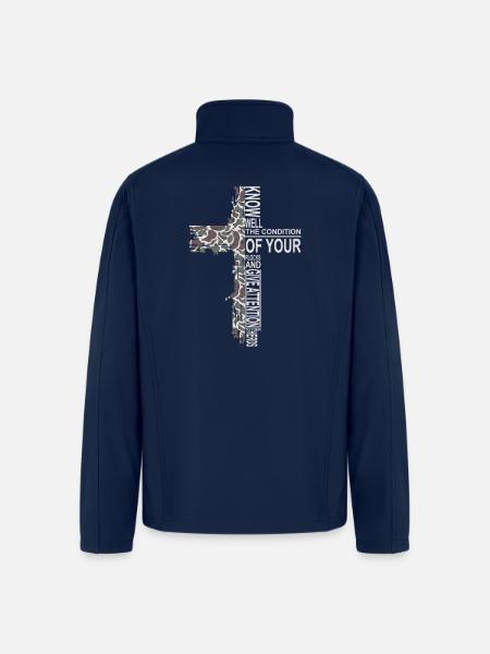 Camo Cross - Men’s Soft Shell Jacket - navy