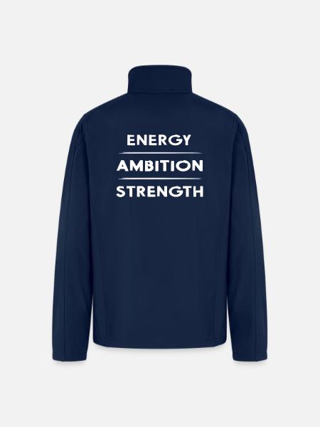 strength ambition energy ambitious - Men’s Soft Shell Jacket - navy