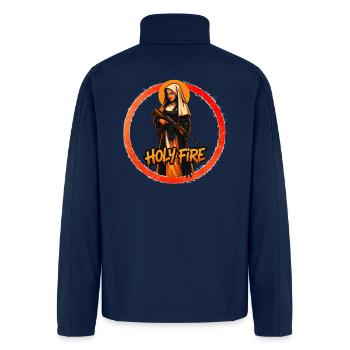 Holy Fire: Divine Rebellion - Men’s Soft Shell Jacket - navy - Back