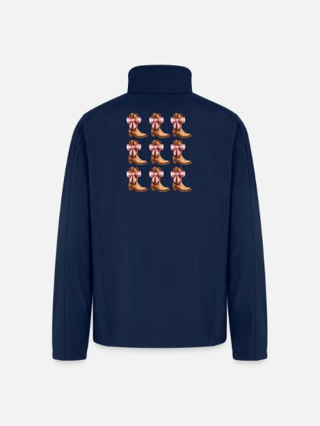 Cowgirl Boots and Pink Bows Rodeo - Men’s Soft Shell Jacket - navy