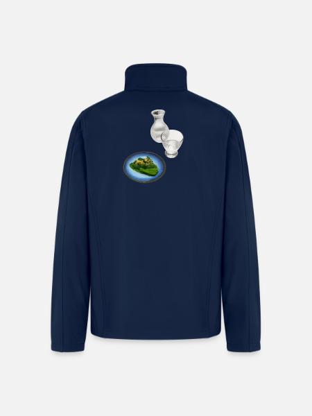 Sake with Spinach - Men’s Soft Shell Jacket - navy