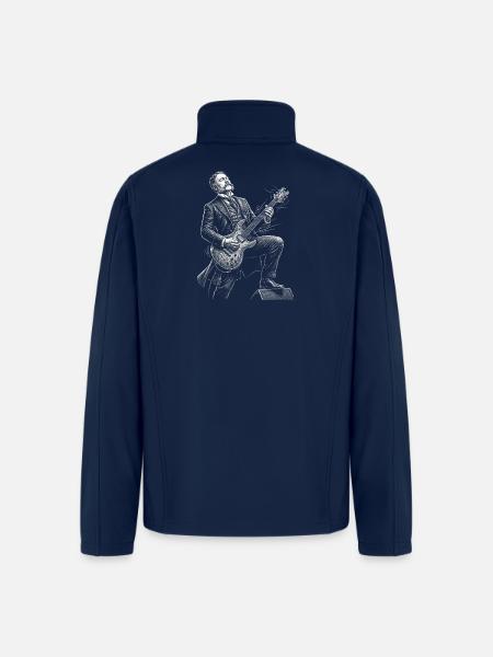 Chester A. Arthur Guitarist - Men’s Soft Shell Jacket - navy