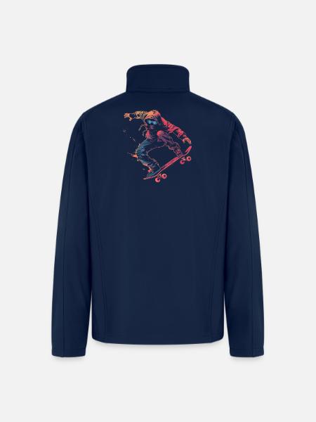 Skateboarder Comic Style - Men’s Soft Shell Jacket - navy