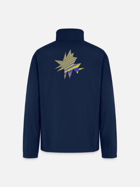 Vibrant Nebula Starburst - Men’s Soft Shell Jacket - navy